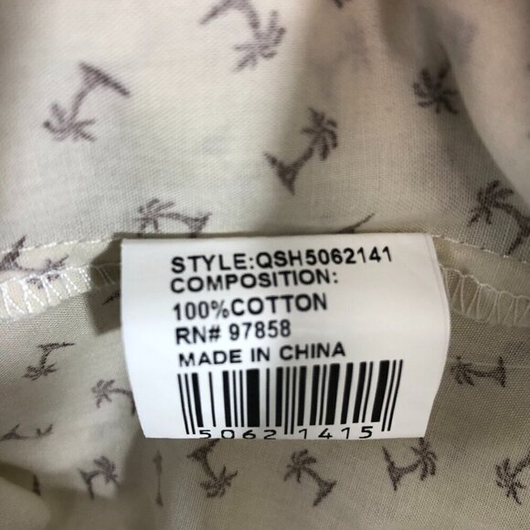 Palm Tree Button Up Shirt Project Red Size Large - Picture 6 of 6